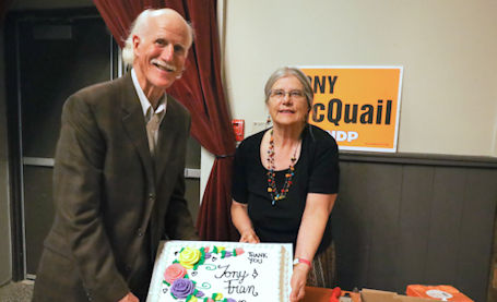 ​Huron-Bruce NDP honour McQuails’ commitment with fund-raising dinner
